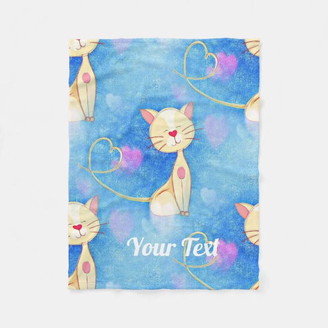 Dreaming Cat Fleece Blanket (Front)