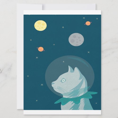 Dreaming Cat  Great Gift for Space Lover 