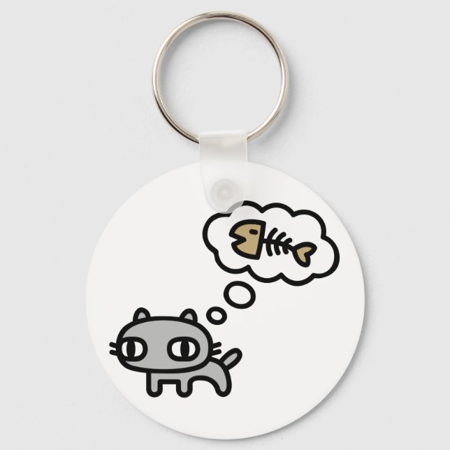 Dreaming Cat Keychain (Front)