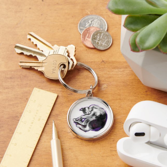 Dreaming cat. keychain (Desk)