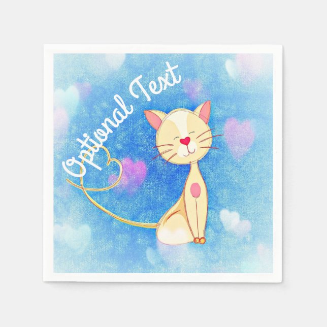 Dreaming Cat Napkins (Front)