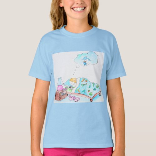 Dreaming Cutie the Guinea Pig Painting T_Shirt
