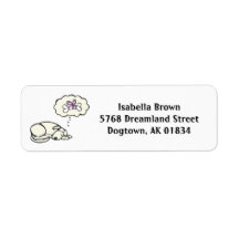 Dreaming Dog Return Address Labels