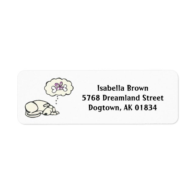 Dreaming Dog Return Address Labels (Front)