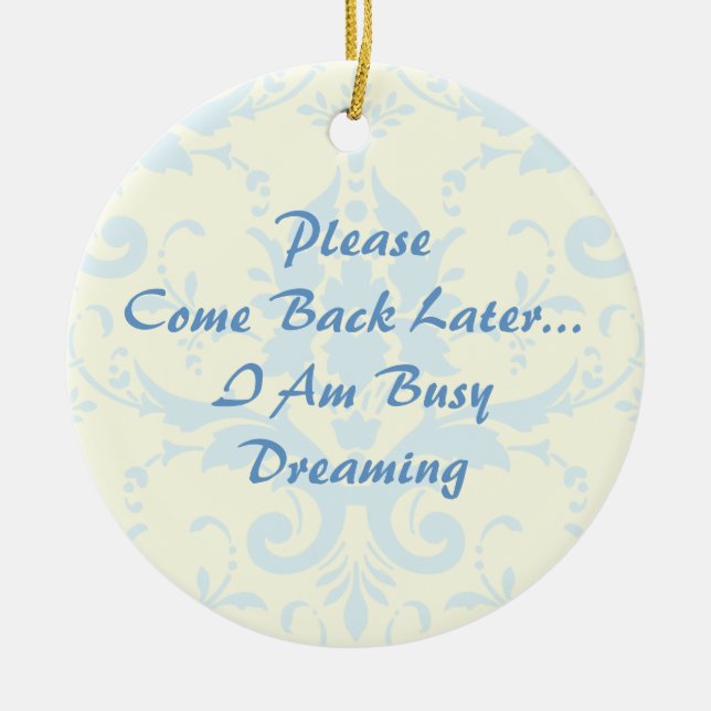 Dreaming Door Hanger Ceramic Ornament (Front)