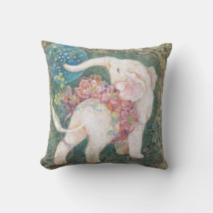 "Dreaming Elephant" A Symbol of Hope  Throw Pillow