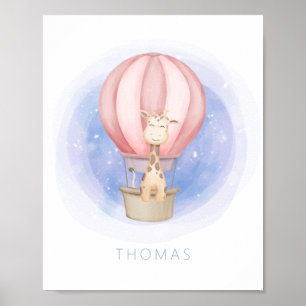 Dreaming Giraffe Whimsical Nursery Wall Art