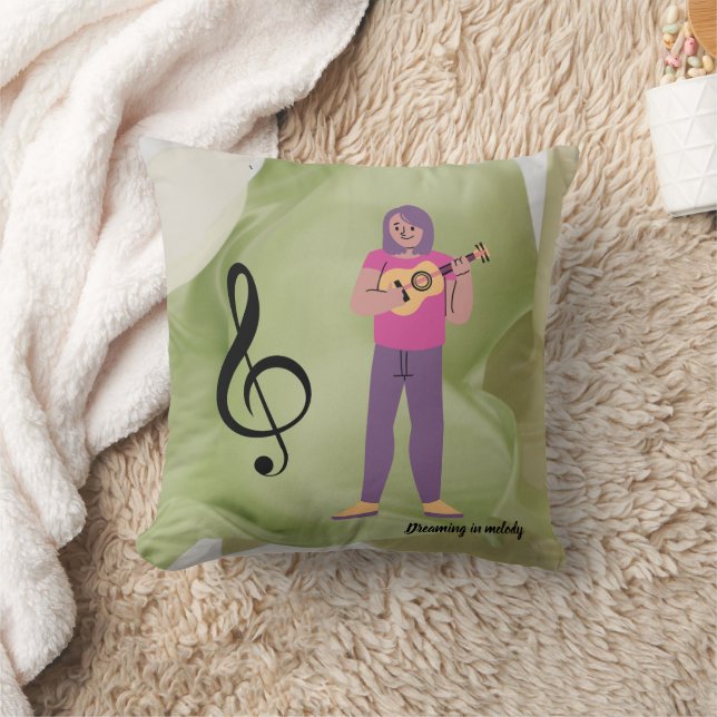 Dreaming in Melody  Throw Pillow (Blanket)