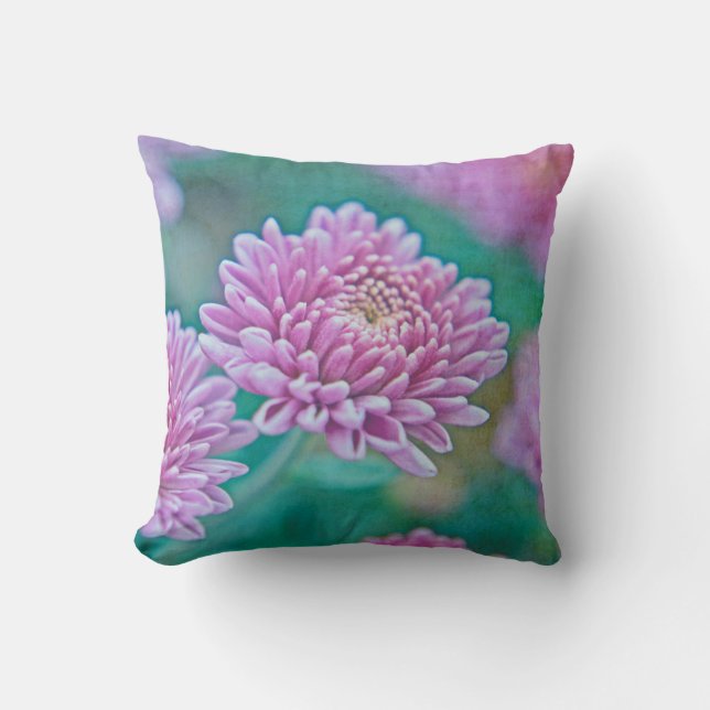 Dreaming in Mums Throw Pillow (Front)