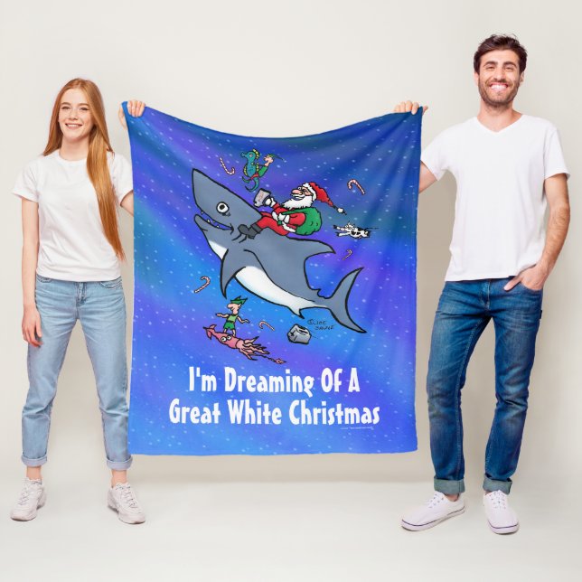 Dreaming Of A Great White Christmas Fleece Blanket (In Situ)