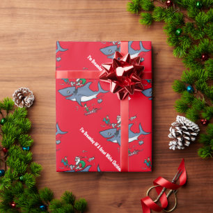 Dreaming of A Great White Xmas Red Wrapping Paper