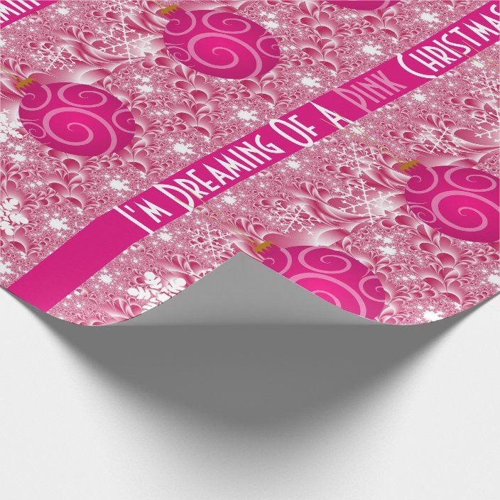 pink christmas wrapping paper