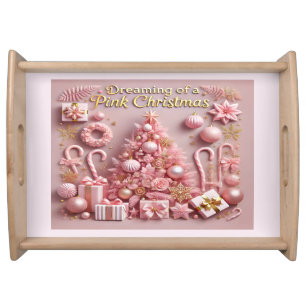 Dreaming of a Pink Christmas Serving Tray