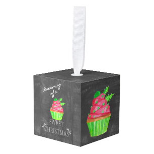Dreaming of a sweet Christmas Cube Ornament