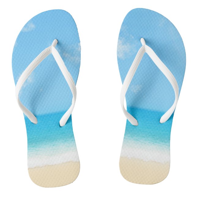 Dreaming of a Tropical Summer Vacation Flip Flops (Footbed)