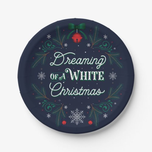 Dreaming of a White Christmas Paper Party Plates