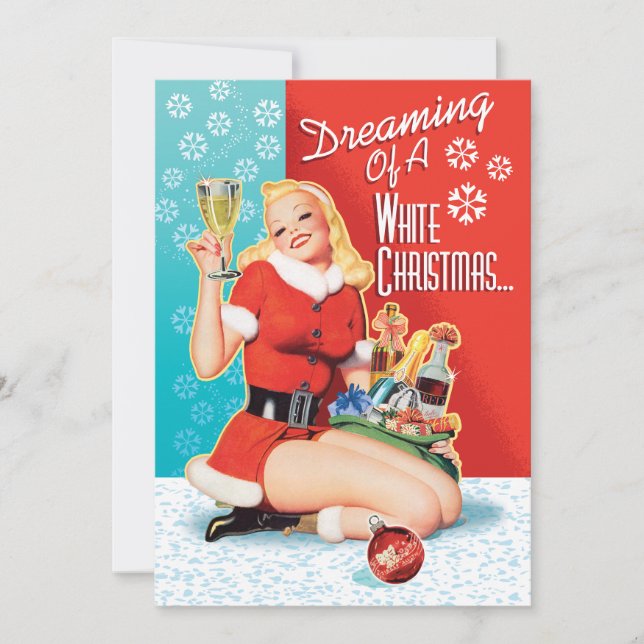 Dreaming Of A White Christmas Party Invitation (Front)