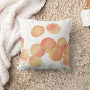Dreaming of apricots in the winter throw pillow
