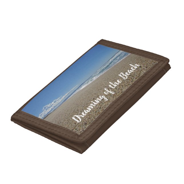 Dreaming of Beach Coastal Landscape Pacific Ocean Trifold Wallet (Bottom)