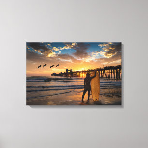 Dreaming of big waves canvas print