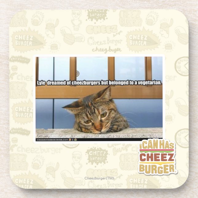 Dreaming of Cheesburgers Drink Coaster (Front)