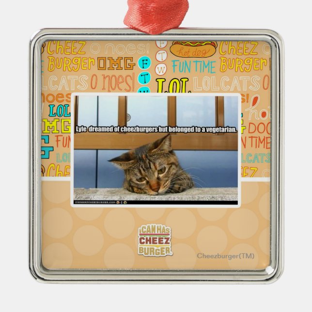 Dreaming of Cheesburgers Metal Ornament (Front)