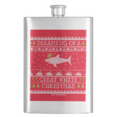 Funny Christmas Retro Rum Drinking Woman Holiday Hip Flask, Zazzle