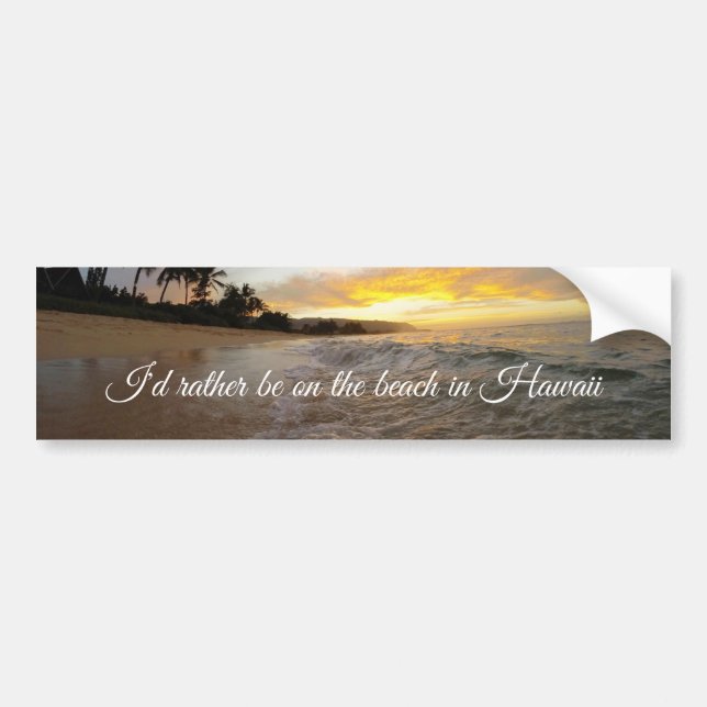 Dreaming of Hawaii Bumper Sticker (Front)