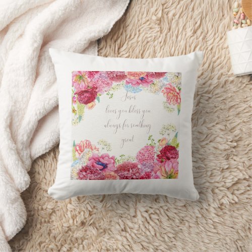 Dreaming of Jesus love and blessings Throw Pillow