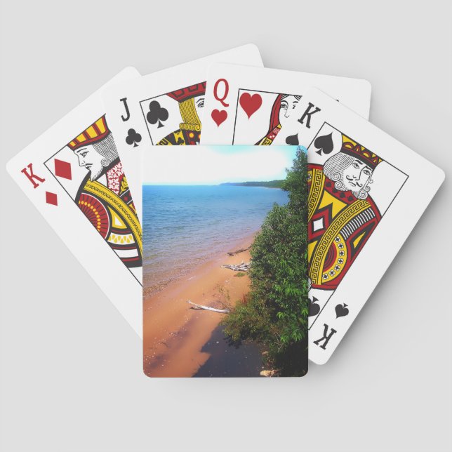 Dreaming of Lake Michigan Poker Cards (Back)