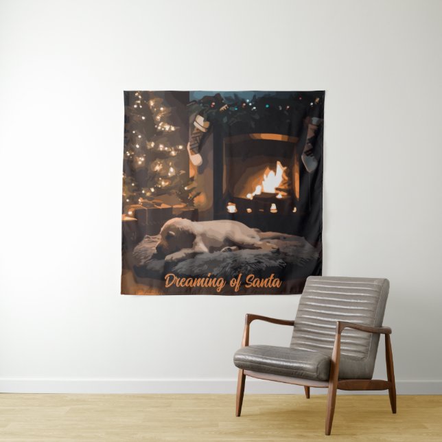 Dreaming of Santa Tapestry (In Situ)