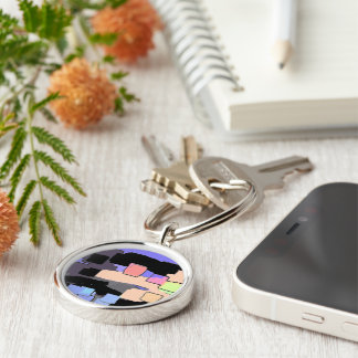 "Dreaming of Sky" Geometric Art Keychain