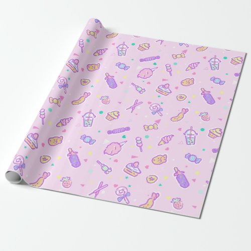 Dreaming of Summer Snacks Wrapping Paper