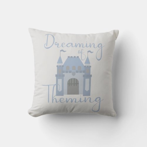  Dreaming Of Theming Fun Theme Park Cartoon Throw Pillow