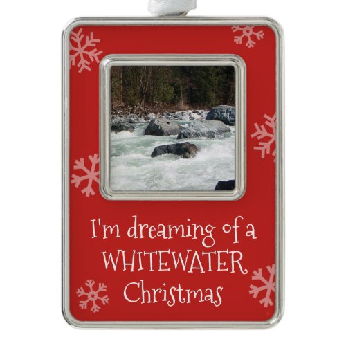 Dreaming of Whitewater Christmas Custom Photo Ornament