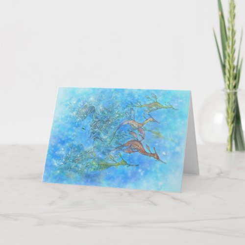 Dreaming On AquamarineTides Greeting Cards