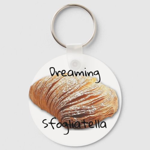 Dreaming sfogliatella _ round Keyring