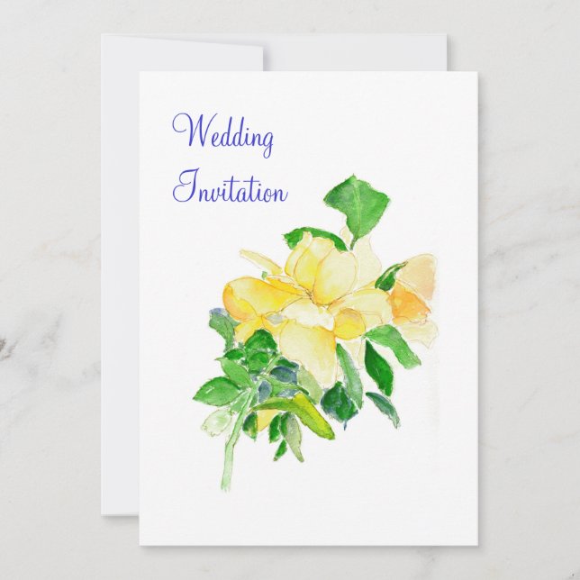 Dreaming Spires Roses Wedding Invitation (Front)