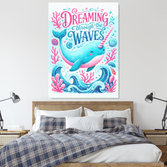 Dreaming through the waves  canvas print (Insitu(Bedroom))