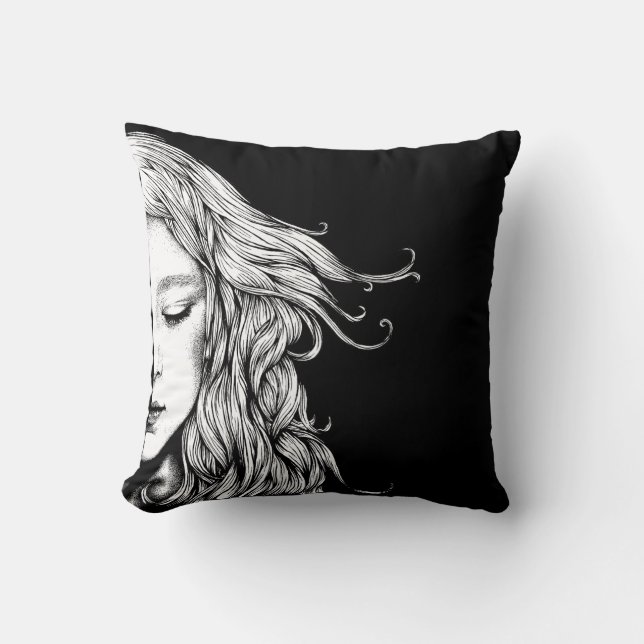 Dreaming Throw Pillow (Front)