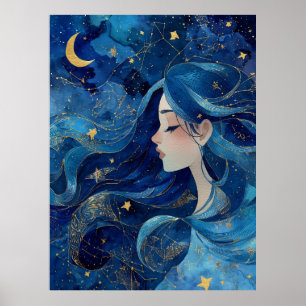 Dreaming Under Stars - Goddess Poster