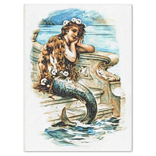 Dreaming Vintage Mermaid Child 2 18lb 17x23 Tissue Paper
