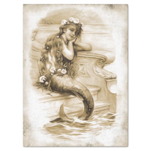 Dreaming Vintage Mermaid Child 3 18lb 17x23 Tissue Paper