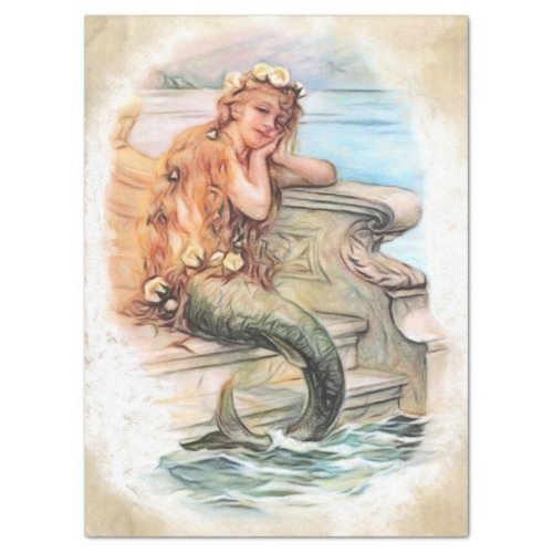 Dreaming Vintage Mermaid Child 4 18lb 17x23 Tissue Paper