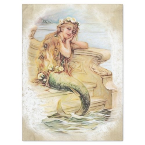 Dreaming Vintage Mermaid Child 5 18lb 17x23 Tissue Paper