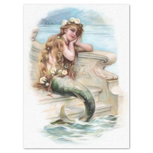 Dreaming Vintage Mermaid Child 6 18lb 17x23 Tissue Paper