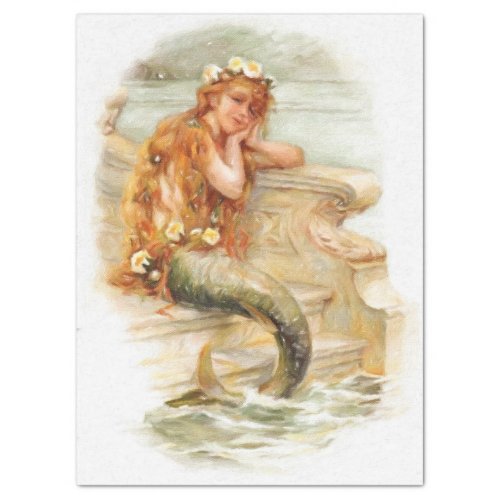Dreaming Vintage Mermaid Child 8 18lb 17x23 Tissue Paper