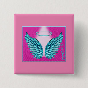 “Dreamlike Angelic Wings and Halo” Button