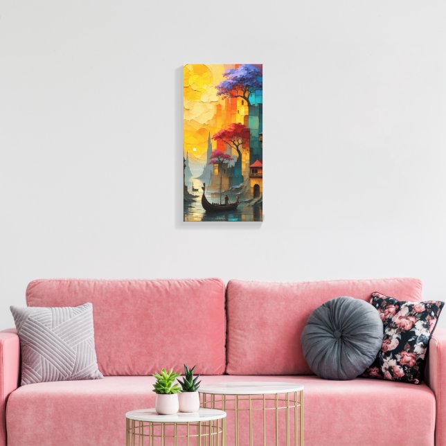  dreamlike cityscape artwork wall frame canvas print (Insitu(LivingRoom))