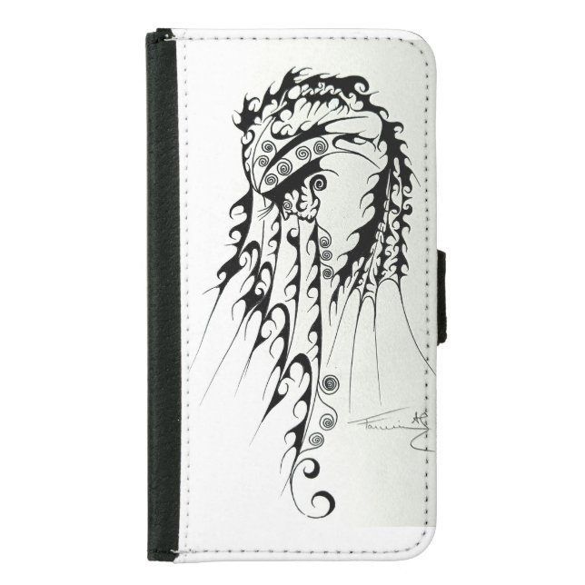 Dreamlike Geometric Flow Surreal Optical Illusion Samsung Galaxy Wallet Case (Front)